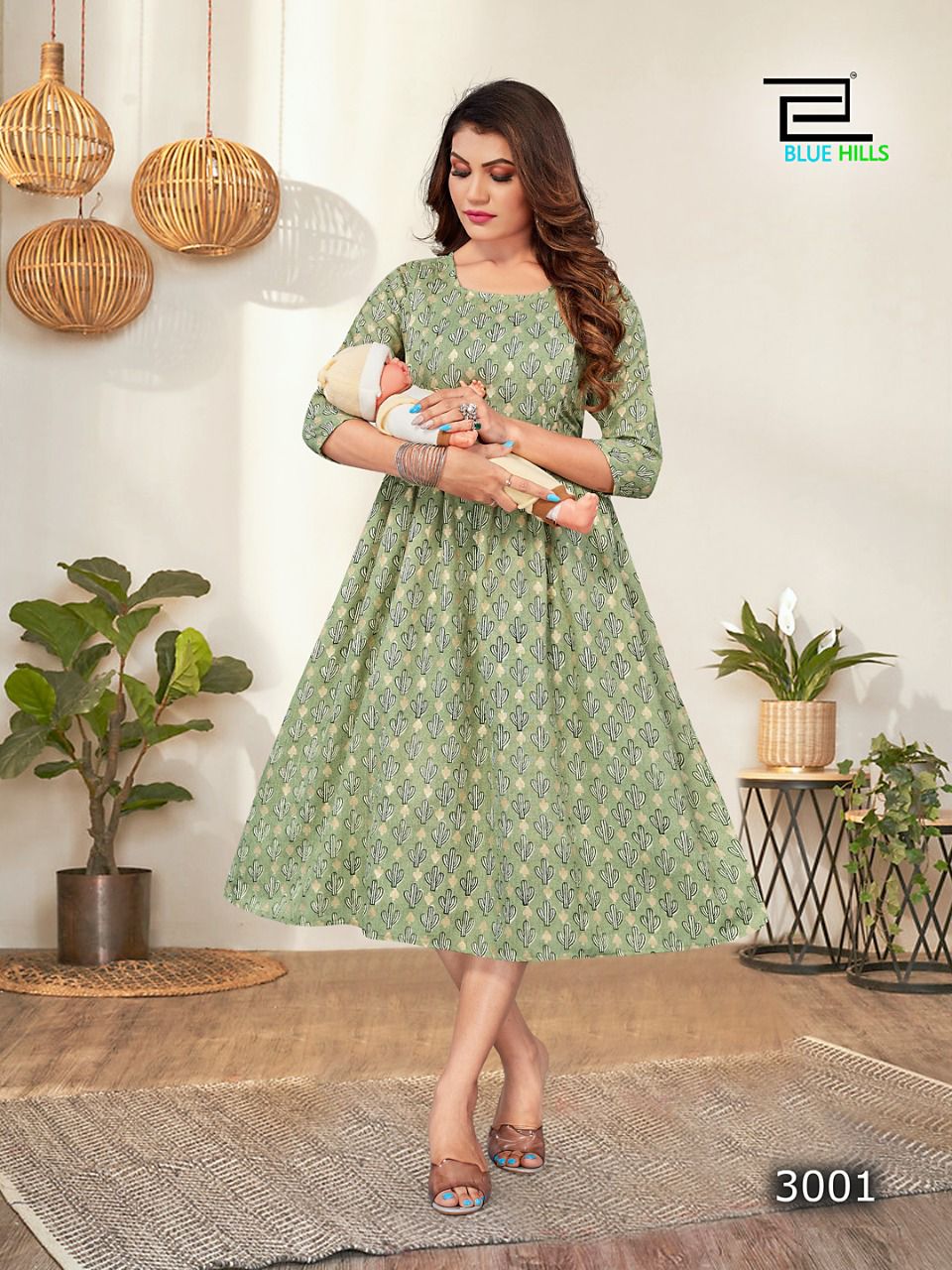 Blue Hills Little Things 3 Wholesale Designer Feeding Kurti Catalog
